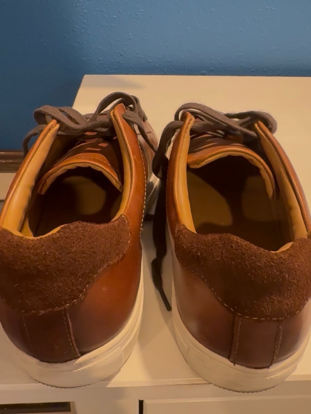 Nordstrom Jace Men's Brown Leather Casual Slip-On Sneakers